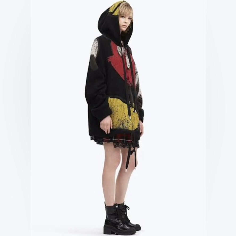 Marc Jacobs  RARE COLLECTABLE DISNEY MICKEY MOUSE OVERSIZED ZIP UP HOODIE /DRESS - Picture 3 of 16
